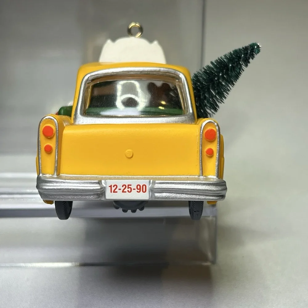 Vintage 1990 Hallmark Keepsake Santa‎ Claus Taxi yellow NYC cab ornament NIB
